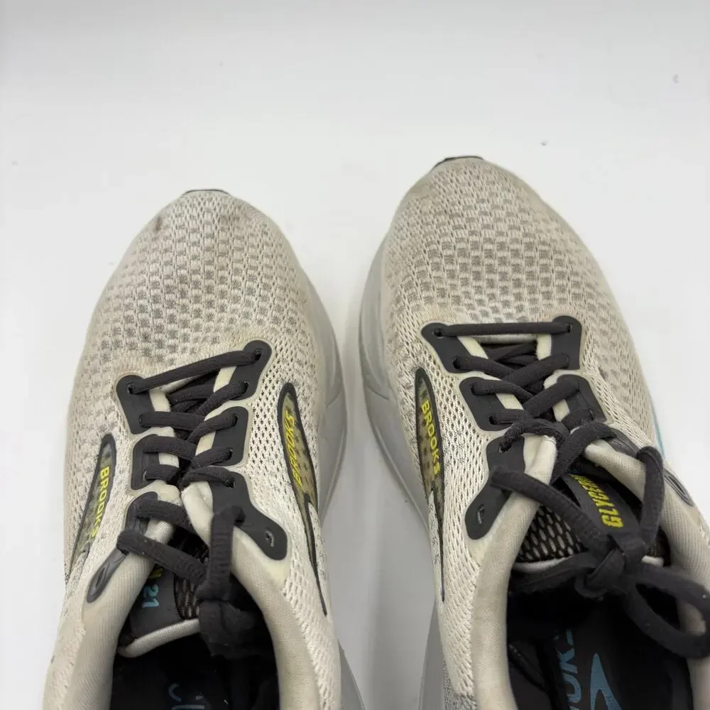 Brooks Glycerin 21 Men's Size 8.5 D Grey And White Comfort Running Sneakers Used